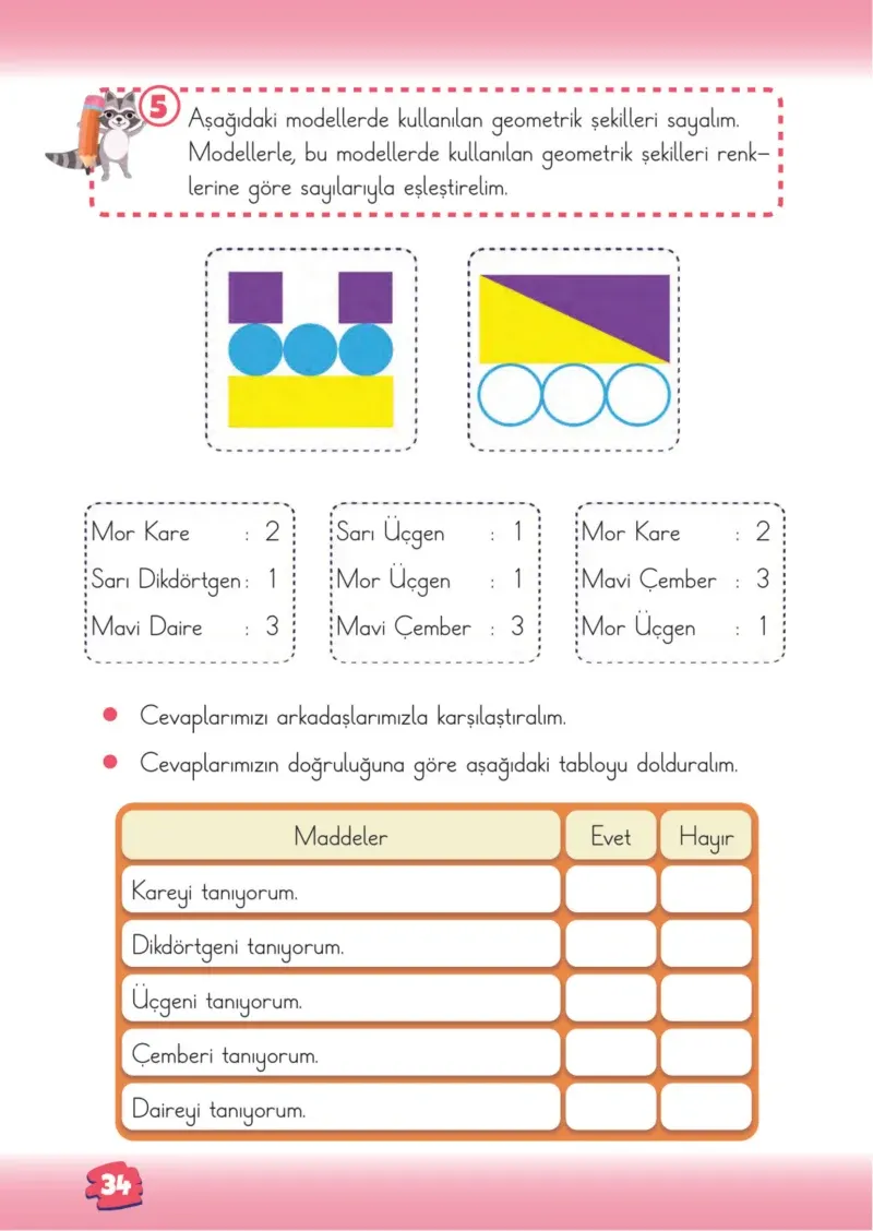 2. Sınıf Matematik Ders Kitabı Cevapları Meb Yayınları 1.Kitap Sayfa 34