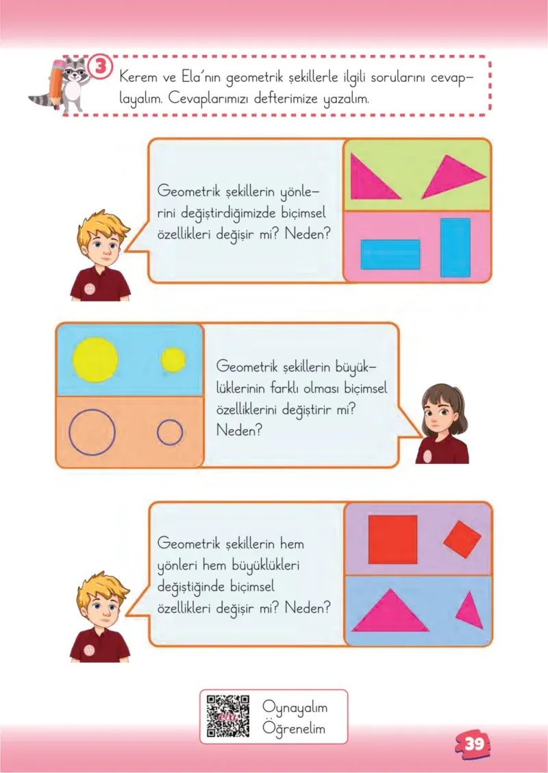 2. Sınıf Matematik Ders Kitabı Cevapları Meb Yayınları 1.Kitap Sayfa 39