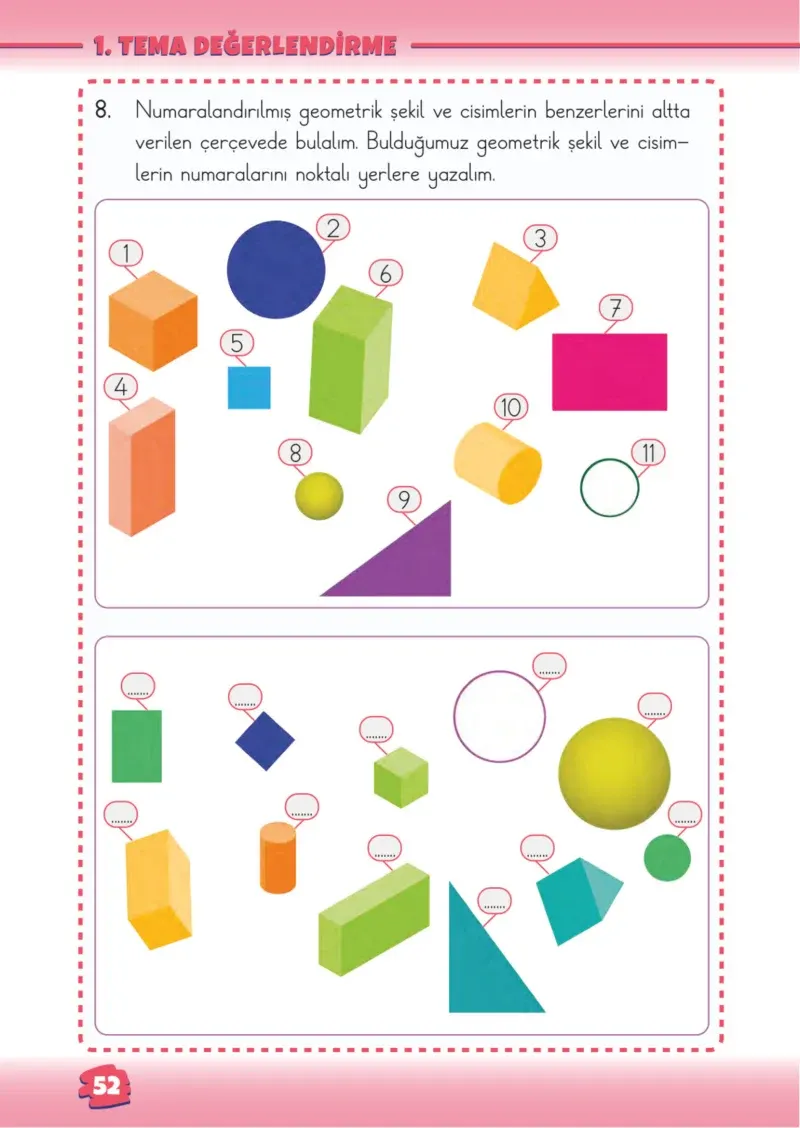2. Sınıf Matematik Ders Kitabı Cevapları Meb Yayınları 1.Kitap Sayfa 52