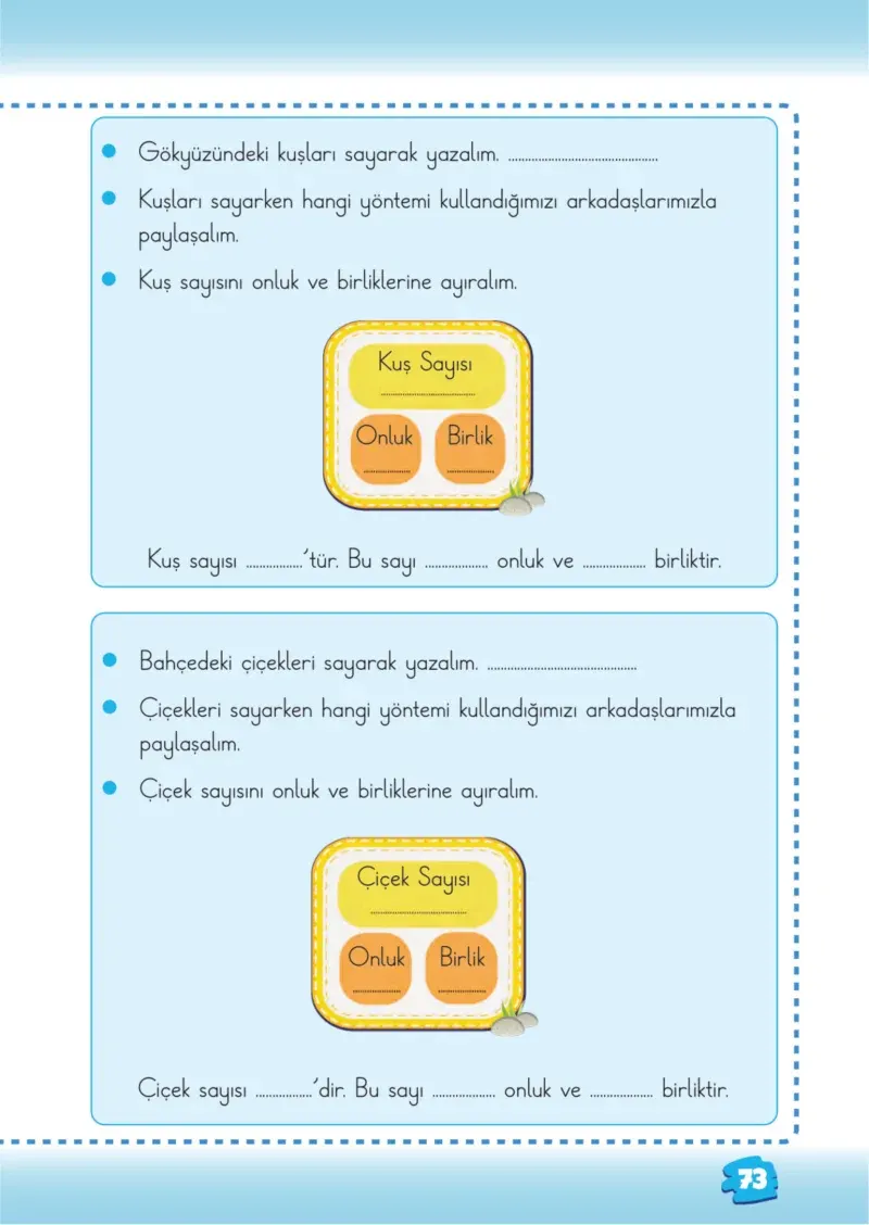 2. Sınıf Matematik Ders Kitabı Cevapları Meb Yayınları 1.Kitap Sayfa 73