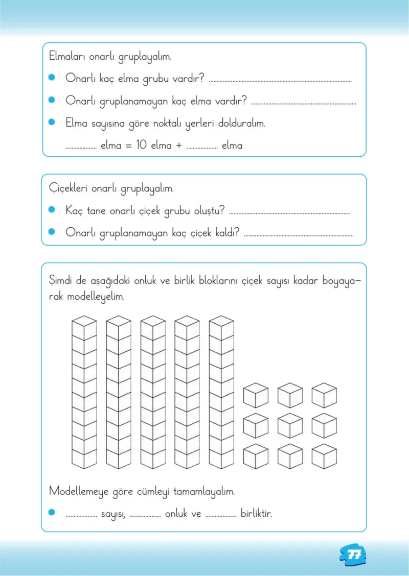 2. Sınıf Matematik Ders Kitabı Cevapları Meb Yayınları 1.Kitap Sayfa 77