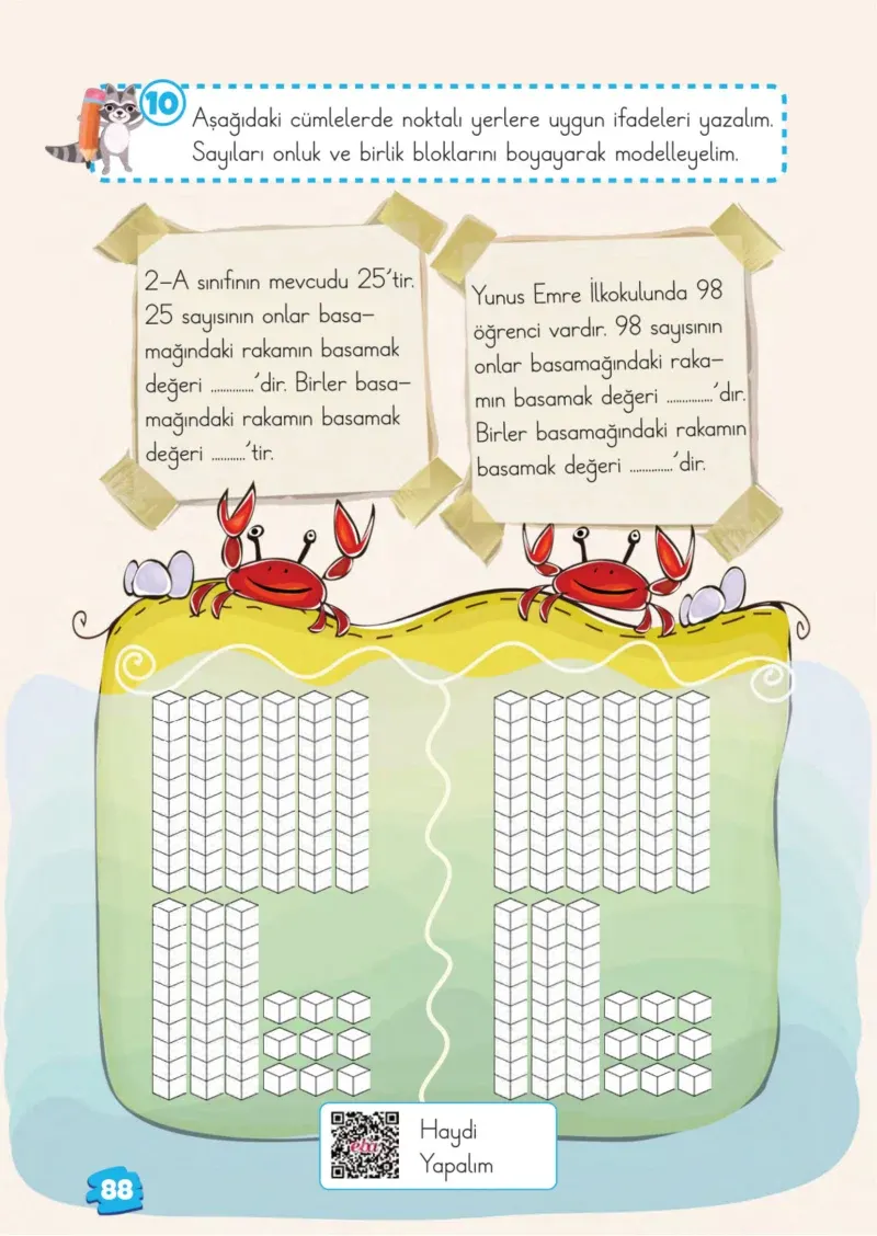 2. Sınıf Matematik Ders Kitabı Cevapları Meb Yayınları 1.Kitap Sayfa 88