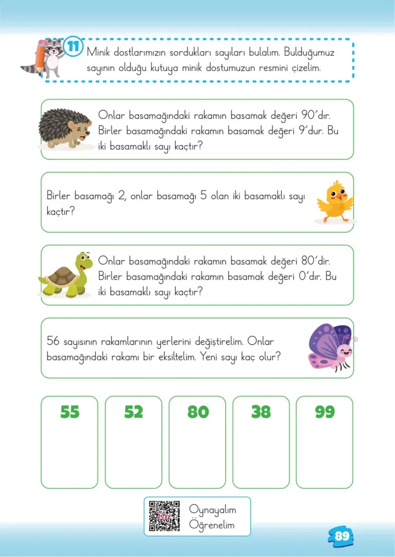 2. Sınıf Matematik Ders Kitabı Cevapları Meb Yayınları 1.Kitap Sayfa 89