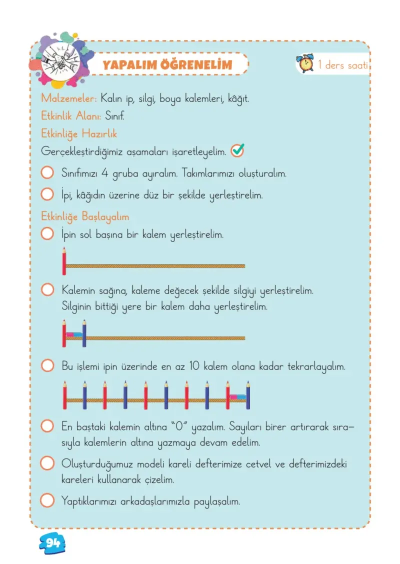 2. Sınıf Matematik Ders Kitabı Cevapları Meb Yayınları 1.Kitap Sayfa 94