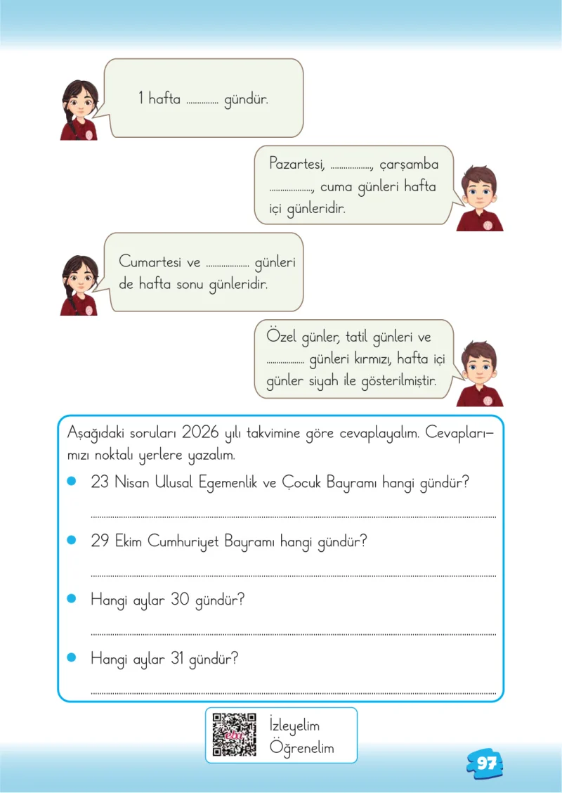 2. Sınıf Matematik Ders Kitabı Cevapları Meb Yayınları 2. Kitap Sayfa 97