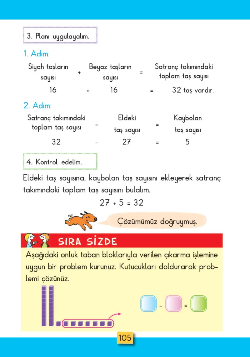 2. Sınıf Matematik Ders Kitabı Cevapları MHG Yayınları Sayfa 105