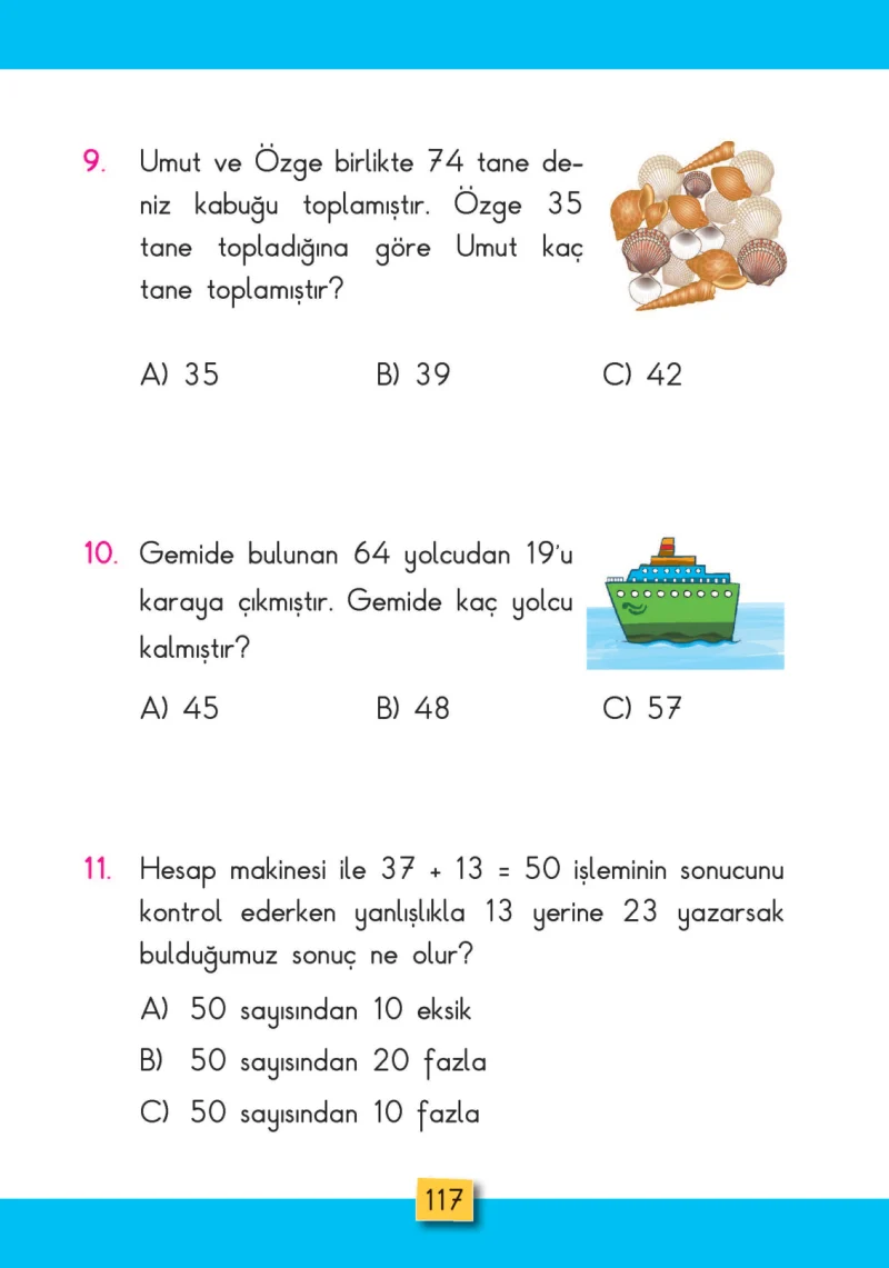 2. Sınıf Matematik Ders Kitabı Cevapları MHG Yayınları Sayfa 117