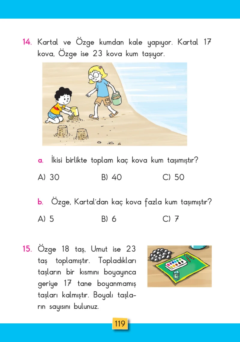 2. Sınıf Matematik Ders Kitabı Cevapları MHG Yayınları Sayfa 119