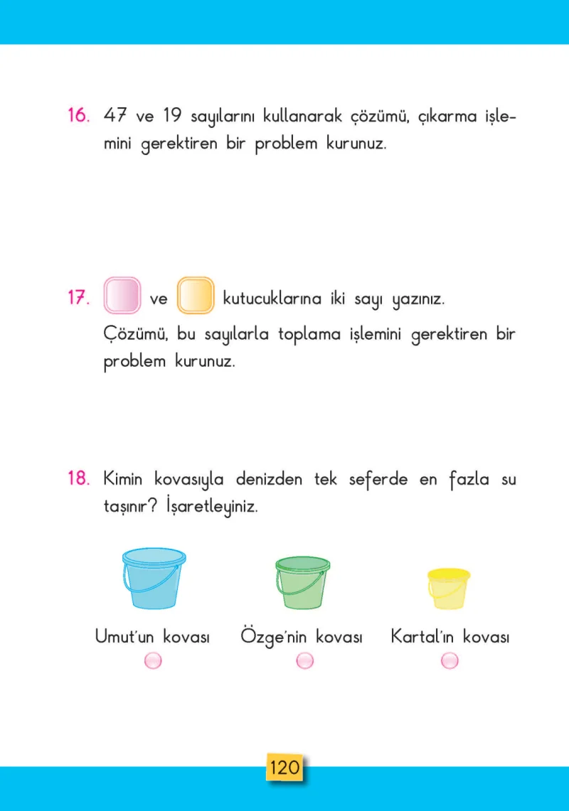 2. Sınıf Matematik Ders Kitabı Cevapları MHG Yayınları Sayfa 120