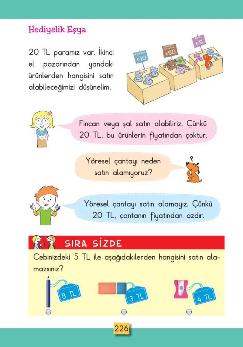 2. Sınıf Matematik Ders Kitabı Cevapları MHG Yayınları Sayfa 226