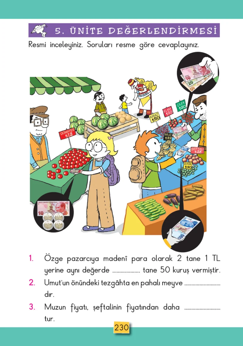 2. Sınıf Matematik Ders Kitabı Cevapları MHG Yayınları Sayfa 230