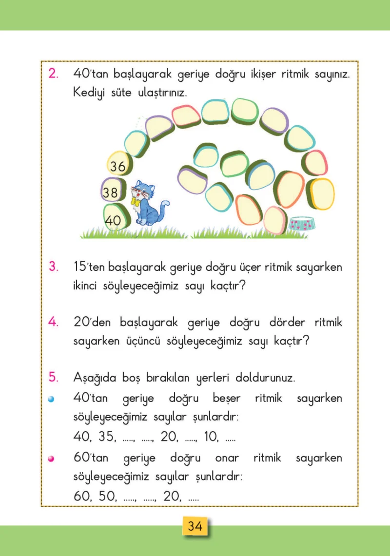 2. Sınıf Matematik Ders Kitabı Cevapları MHG Yayınları Sayfa 34