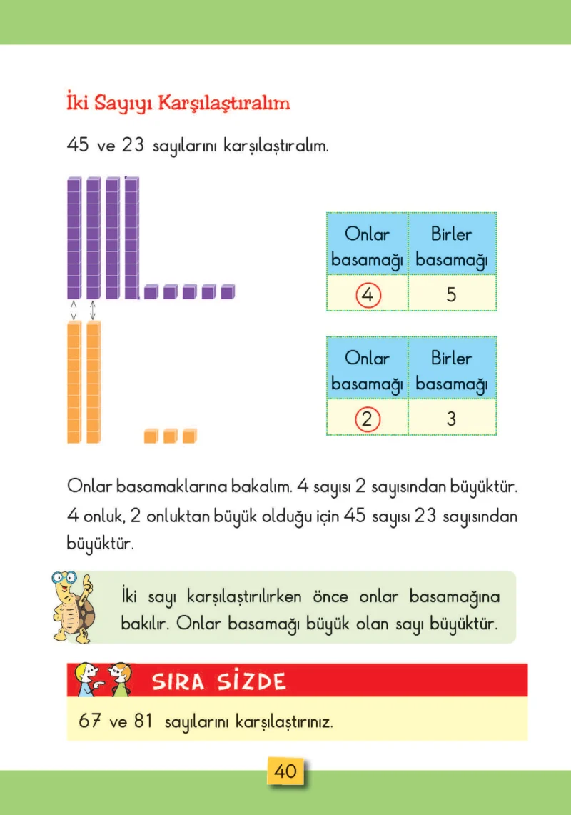 2. Sınıf Matematik Ders Kitabı Cevapları MHG Yayınları Sayfa 40