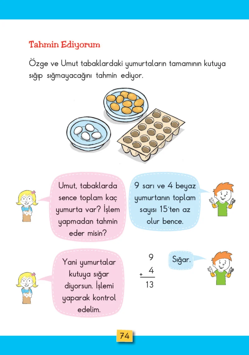 2. Sınıf Matematik Ders Kitabı Cevapları MHG Yayınları Sayfa 74