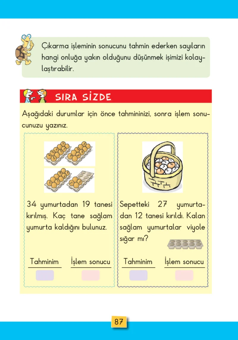 2. Sınıf Matematik Ders Kitabı Cevapları MHG Yayınları Sayfa 87