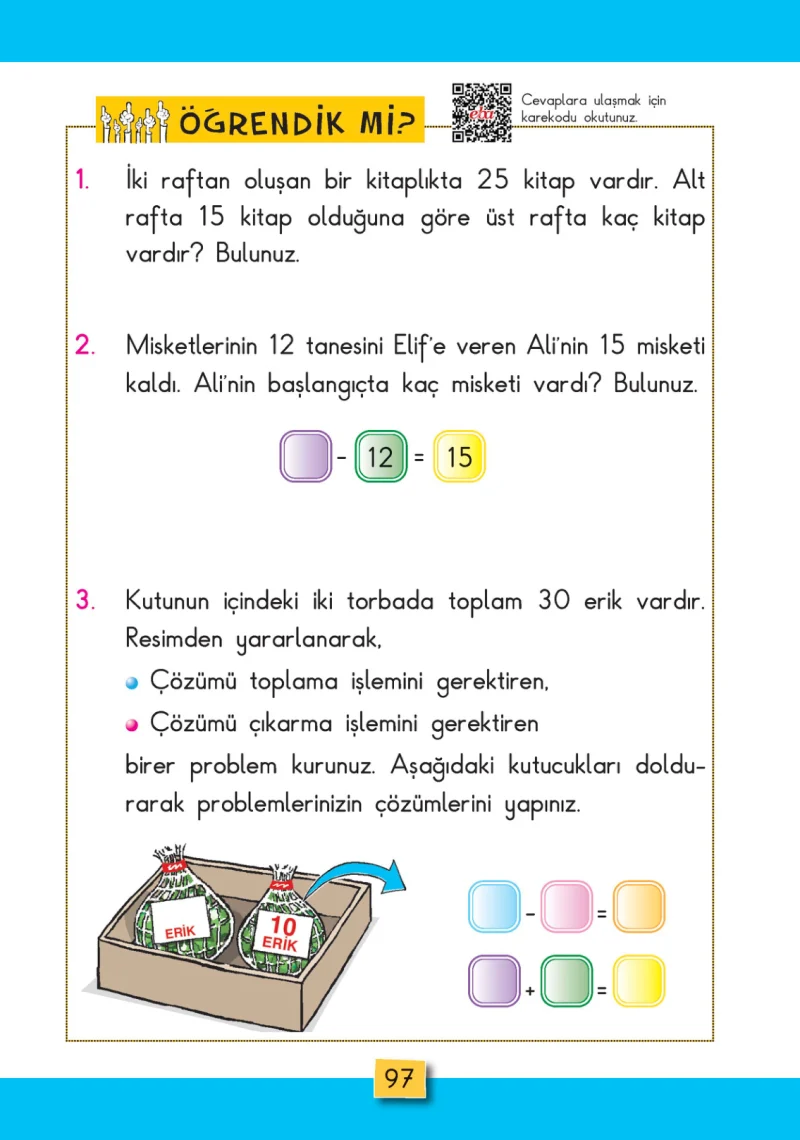 2. Sınıf Matematik Ders Kitabı Cevapları MHG Yayınları Sayfa 97