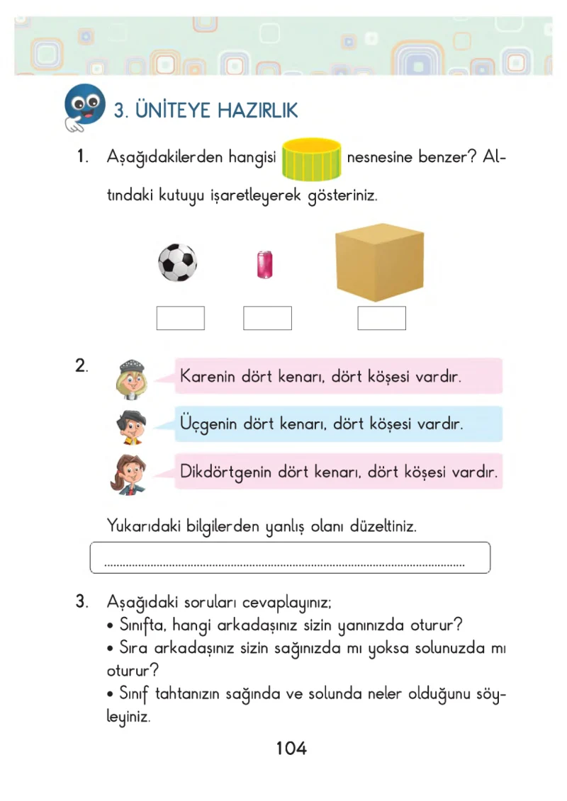 2. Sınıf Matematik Ders Kitabı Cevapları Pasifik Yayınları Sayfa 104