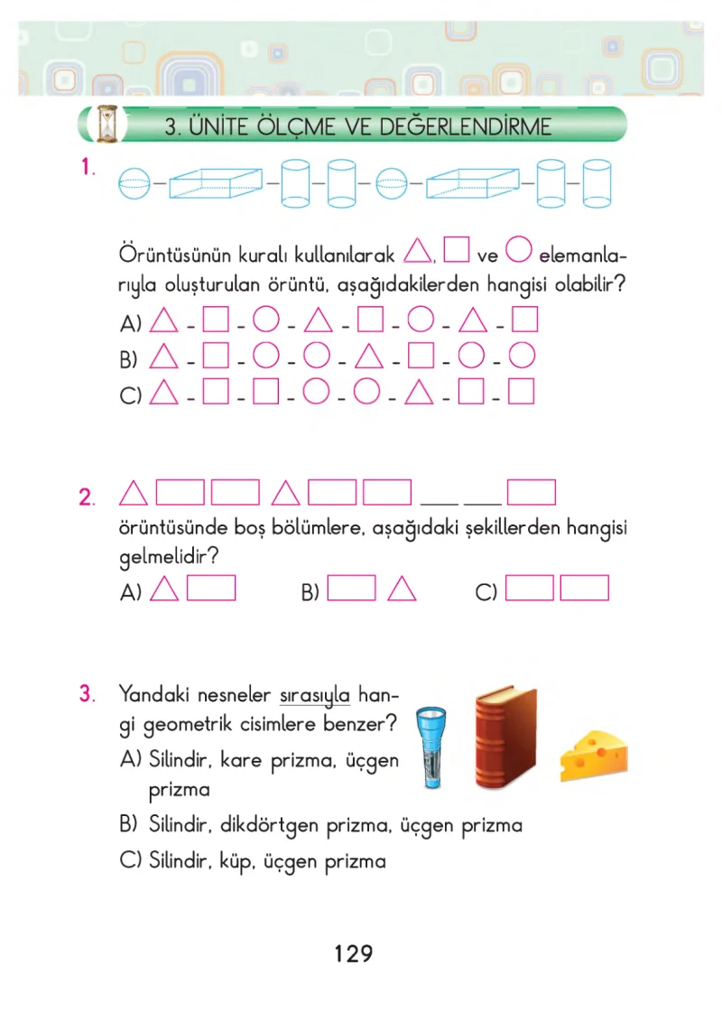 2. Sınıf Matematik Ders Kitabı Cevapları Pasifik Yayınları Sayfa 129