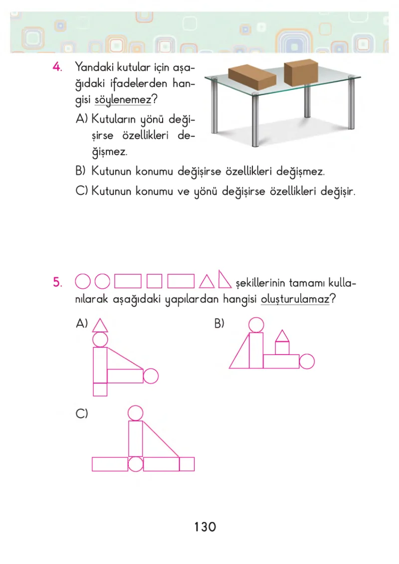 2. Sınıf Matematik Ders Kitabı Cevapları Pasifik Yayınları Sayfa 130