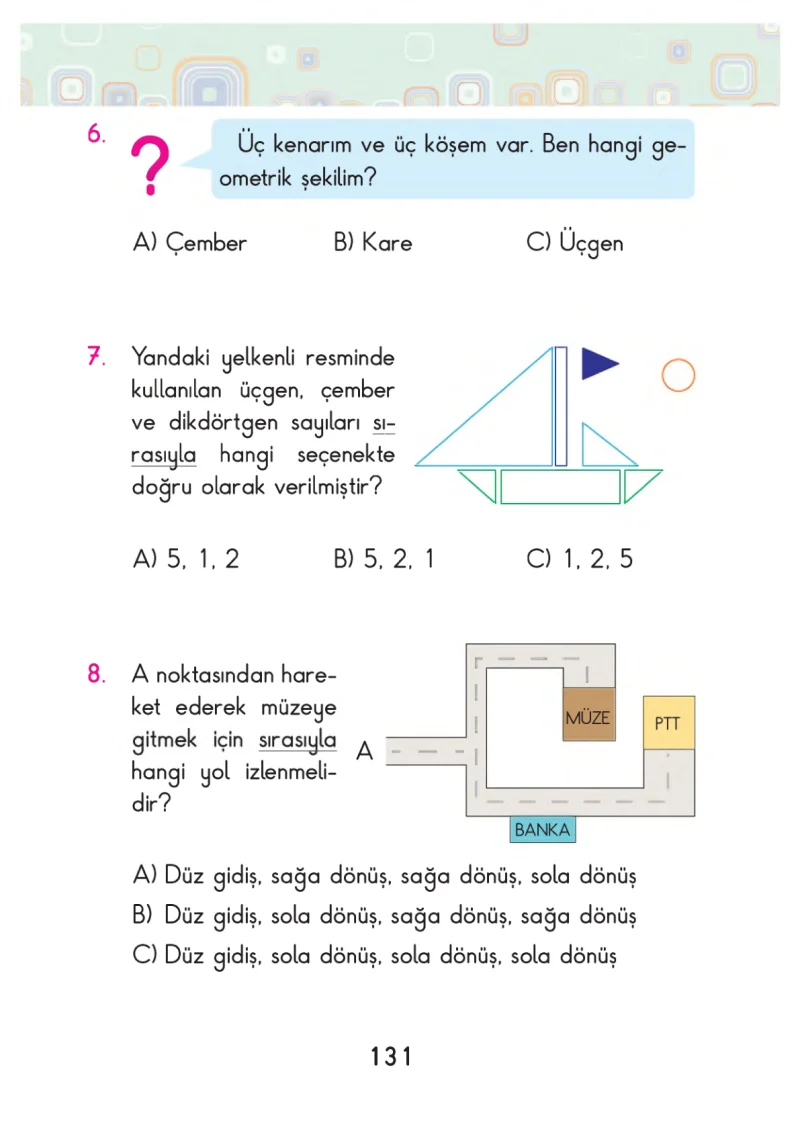 2. Sınıf Matematik Ders Kitabı Cevapları Pasifik Yayınları Sayfa 131