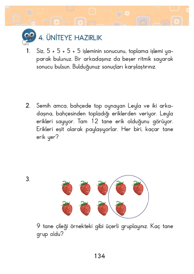 2. Sınıf Matematik Ders Kitabı Cevapları Pasifik Yayınları Sayfa 134