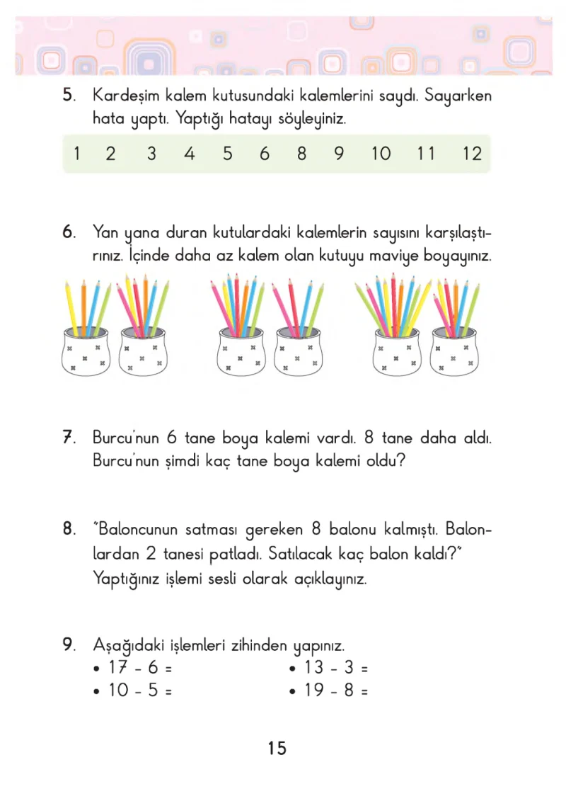 2. Sınıf Matematik Ders Kitabı Cevapları Pasifik Yayınları Sayfa 15