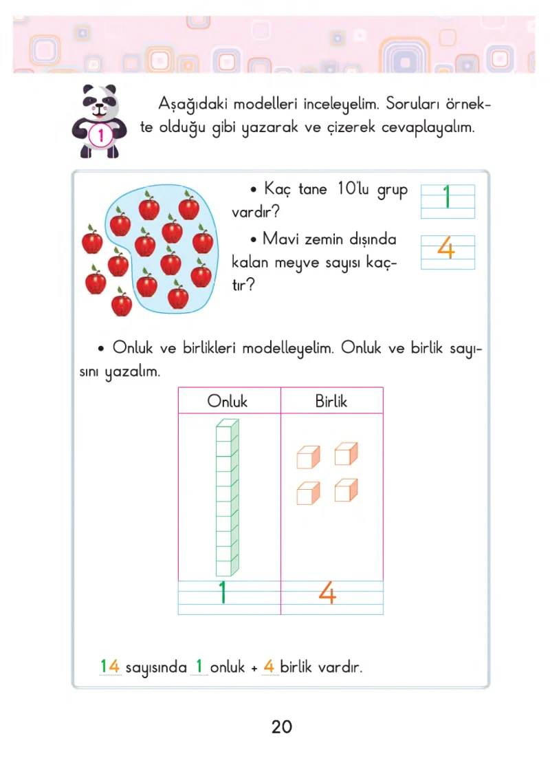 2. Sınıf Matematik Ders Kitabı Cevapları Pasifik Yayınları Sayfa 20