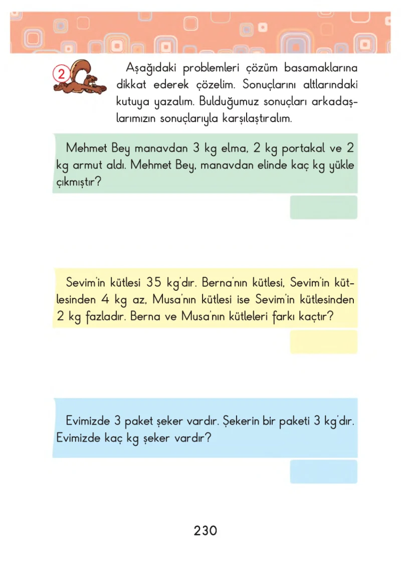 2. Sınıf Matematik Ders Kitabı Cevapları Pasifik Yayınları Sayfa 230