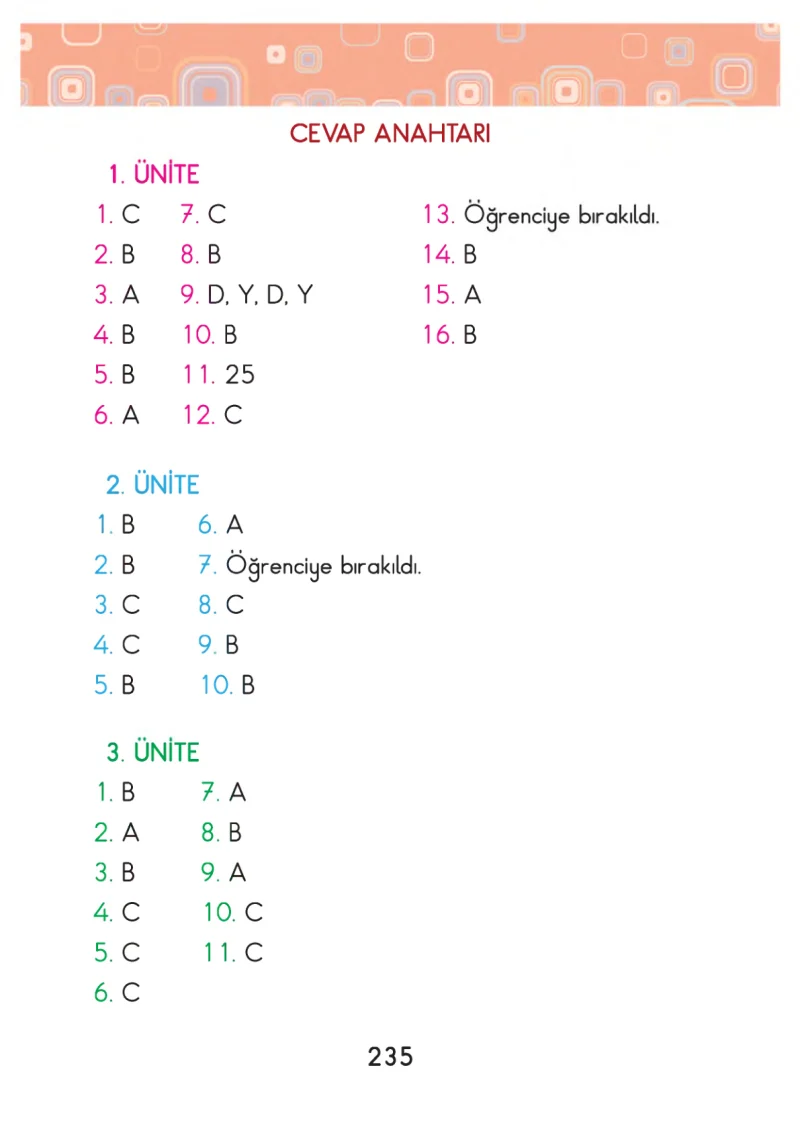 2. Sınıf Matematik Ders Kitabı Cevapları Pasifik Yayınları Sayfa 235