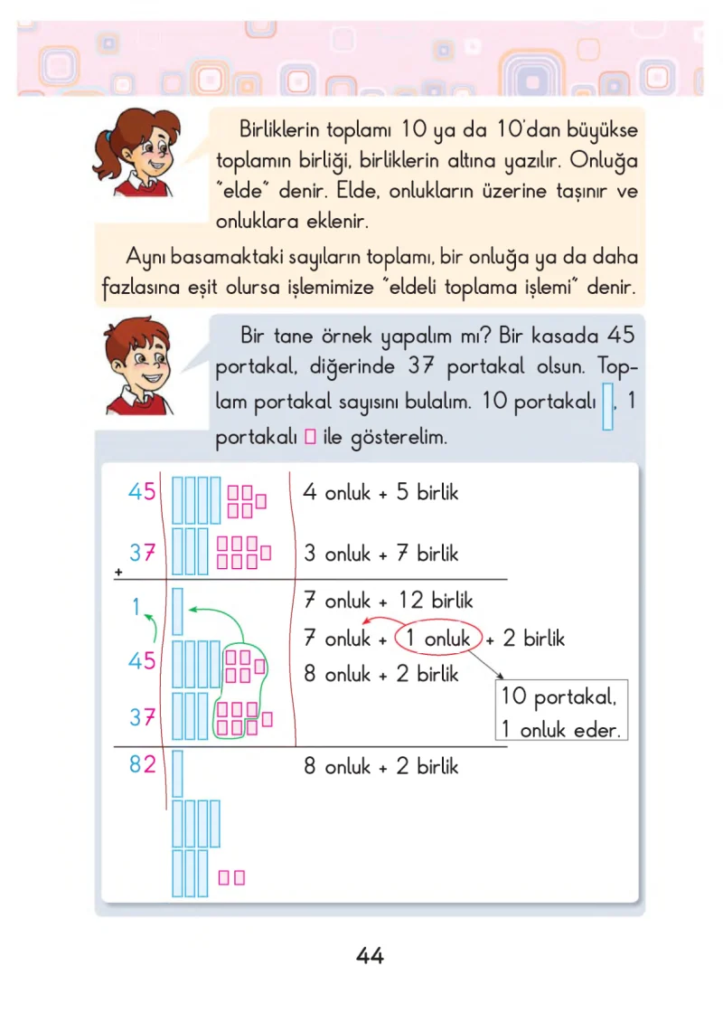 2. Sınıf Matematik Ders Kitabı Cevapları Pasifik Yayınları Sayfa 44