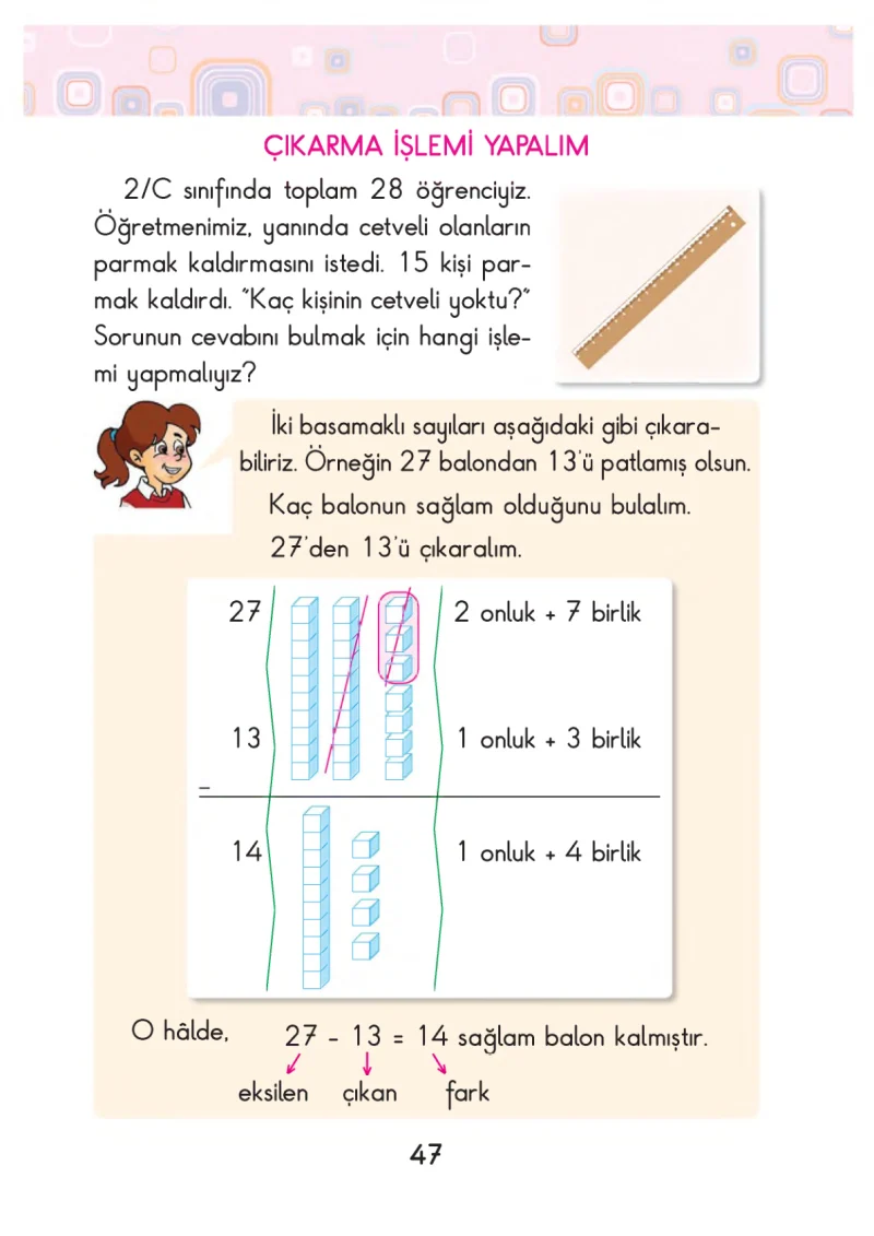 2. Sınıf Matematik Ders Kitabı Cevapları Pasifik Yayınları Sayfa 47