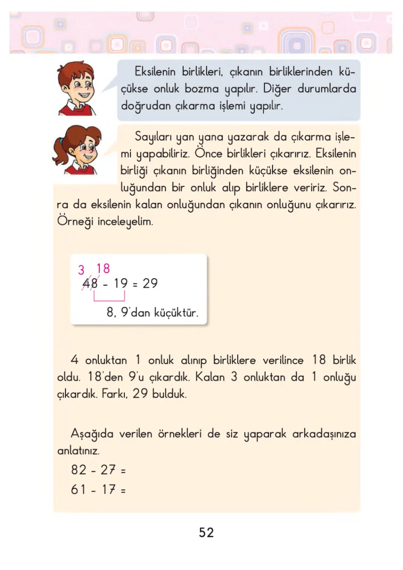 2. Sınıf Matematik Ders Kitabı Cevapları Pasifik Yayınları Sayfa 52