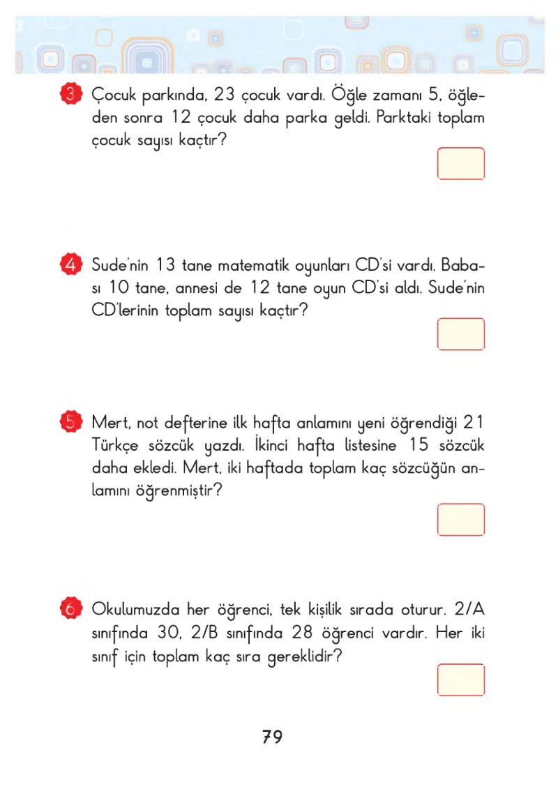 2. Sınıf Matematik Ders Kitabı Cevapları Pasifik Yayınları Sayfa 79