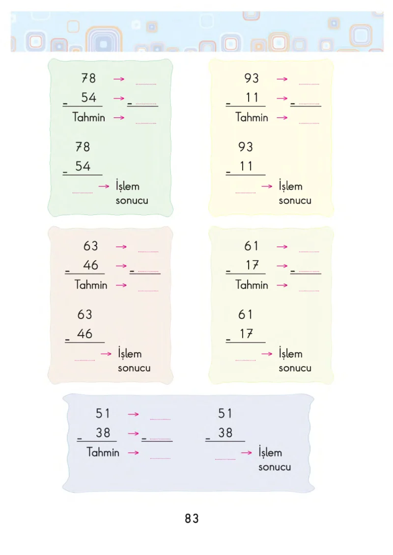 2. Sınıf Matematik Ders Kitabı Cevapları Pasifik Yayınları Sayfa 83