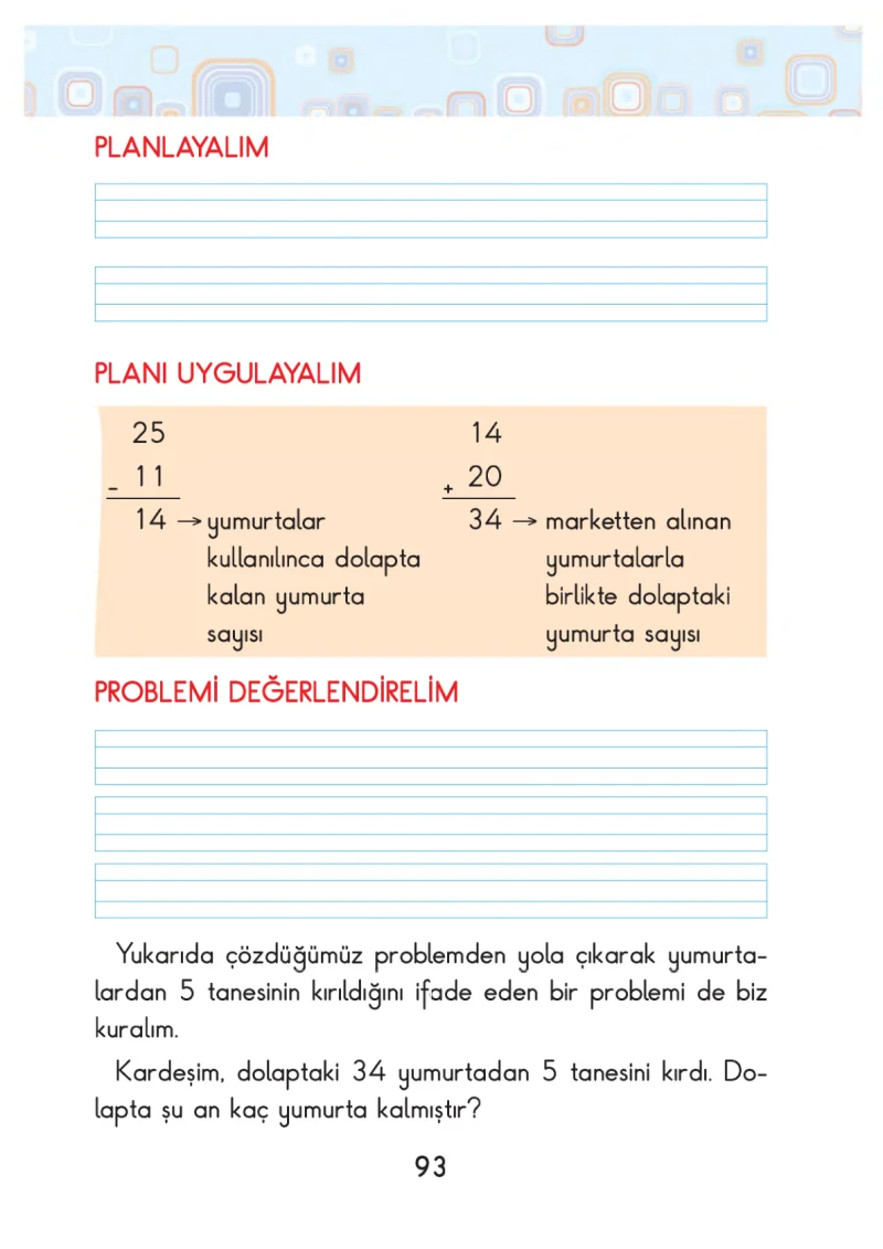 2. Sınıf Matematik Ders Kitabı Cevapları Pasifik Yayınları Sayfa 93