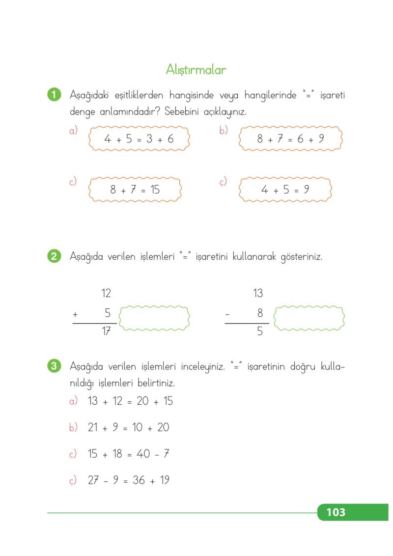 2. Sınıf Matematik Ders Kitabı Cevapları Tekno Artı Yayınları Sayfa 103