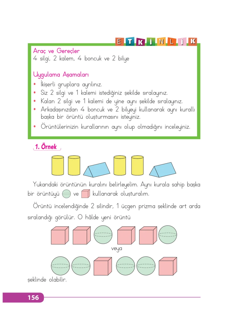 2. Sınıf Matematik Ders Kitabı Cevapları Tekno Artı Yayınları Sayfa 156