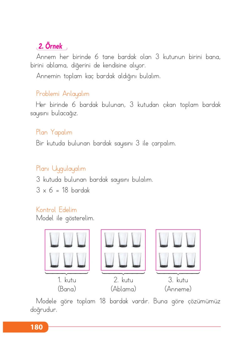 2. Sınıf Matematik Ders Kitabı Cevapları Tekno Artı Yayınları Sayfa 180