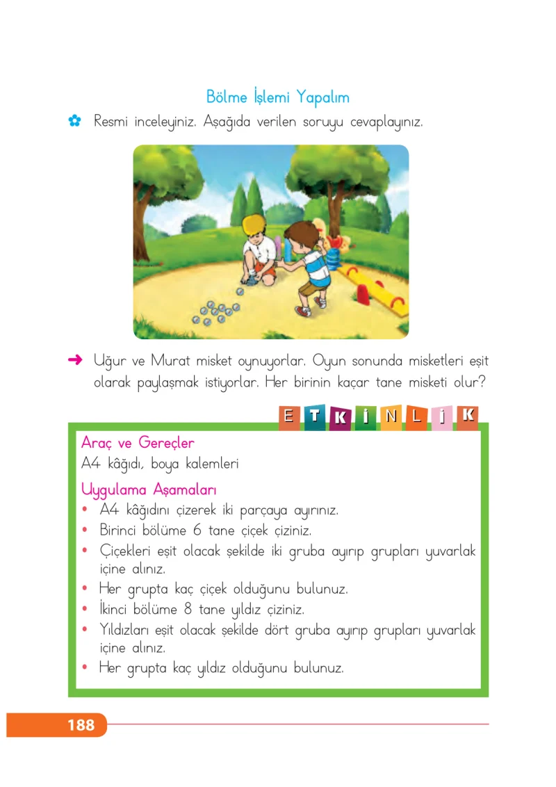 2. Sınıf Matematik Ders Kitabı Cevapları Tekno Artı Yayınları Sayfa 188