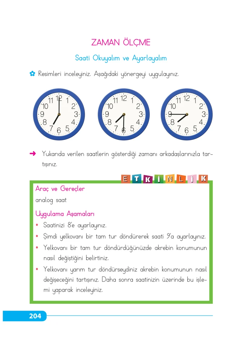 2. Sınıf Matematik Ders Kitabı Cevapları Tekno Artı Yayınları Sayfa 204