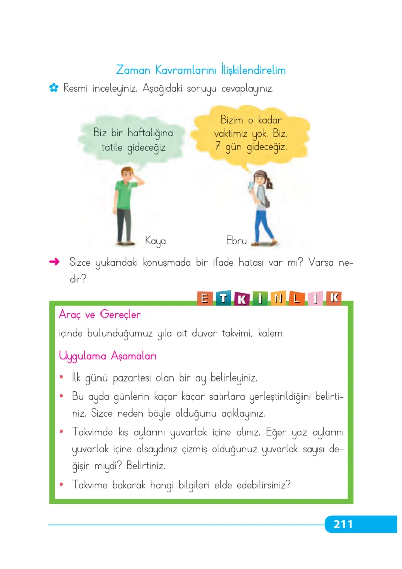 2. Sınıf Matematik Ders Kitabı Cevapları Tekno Artı Yayınları Sayfa 211