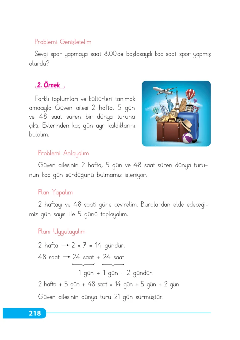 2. Sınıf Matematik Ders Kitabı Cevapları Tekno Artı Yayınları Sayfa 218