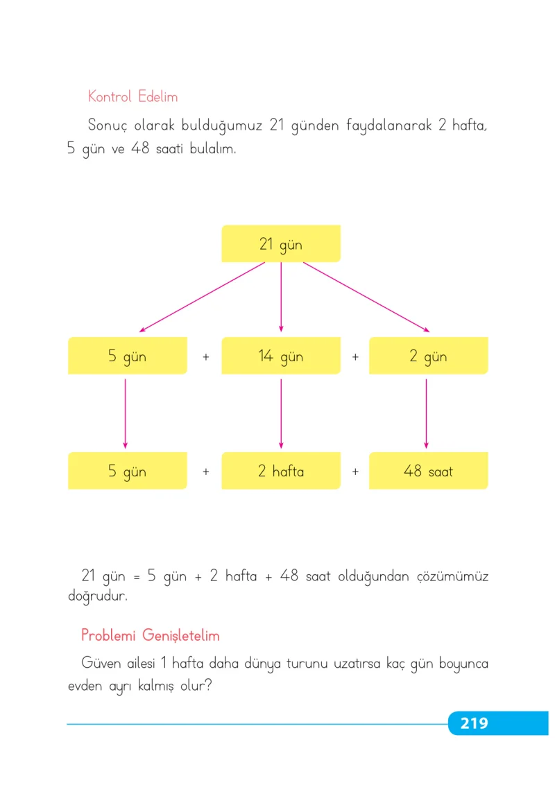 2. Sınıf Matematik Ders Kitabı Cevapları Tekno Artı Yayınları Sayfa 219