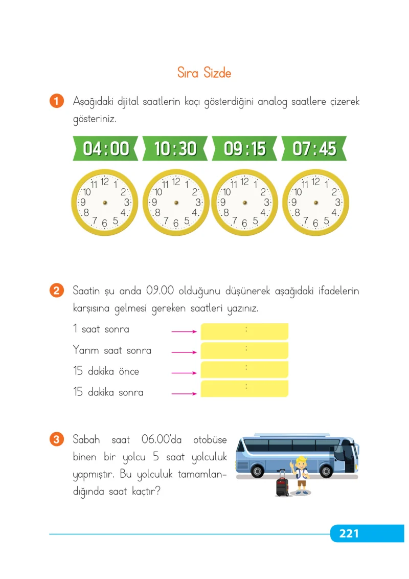 2. Sınıf Matematik Ders Kitabı Cevapları Tekno Artı Yayınları Sayfa 221
