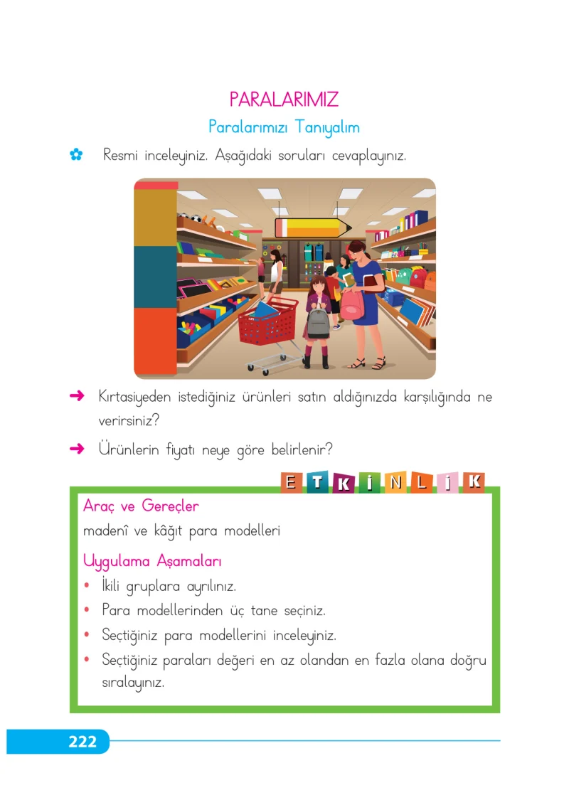 2. Sınıf Matematik Ders Kitabı Cevapları Tekno Artı Yayınları Sayfa 222