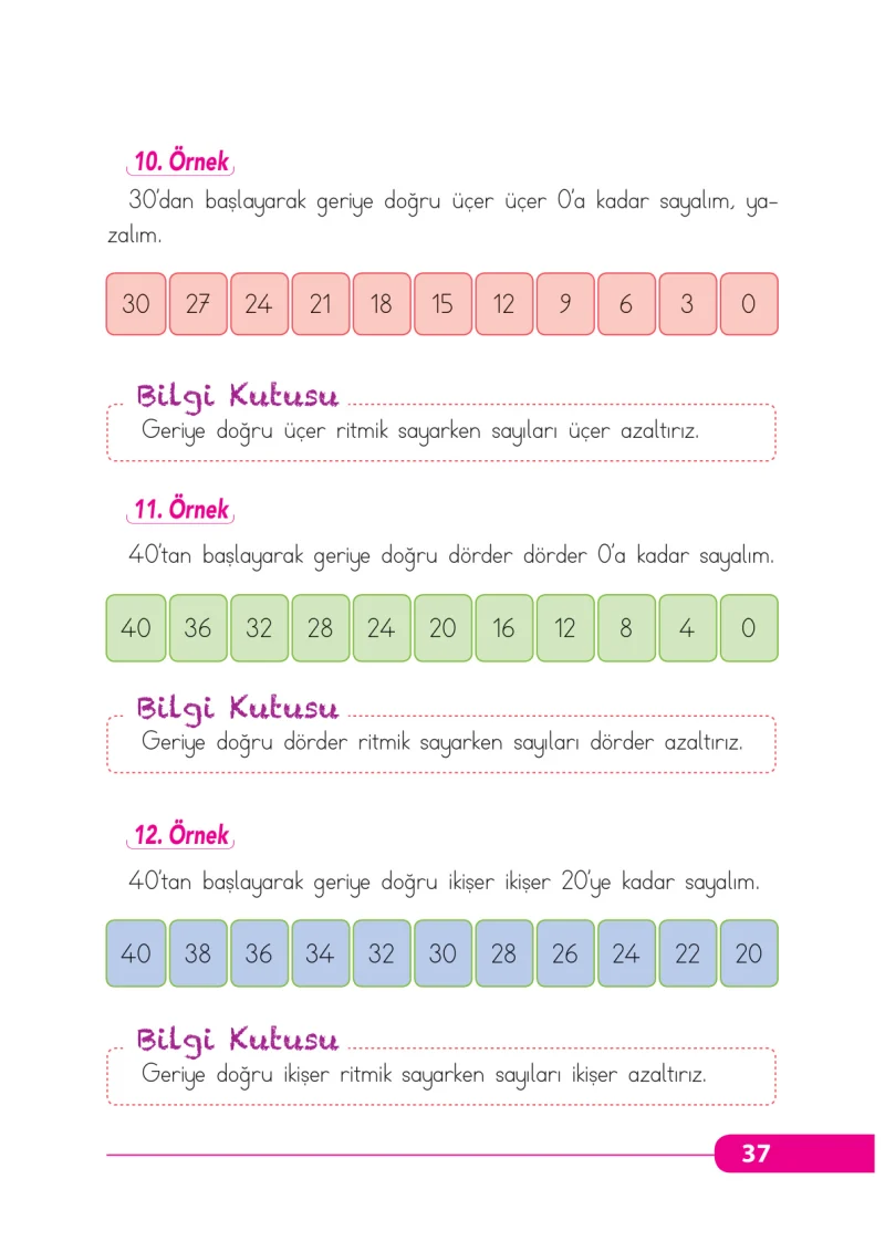 2. Sınıf Matematik Ders Kitabı Cevapları Tekno Artı Yayınları Sayfa 37