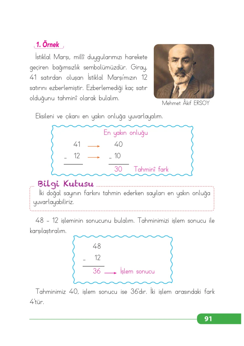 2. Sınıf Matematik Ders Kitabı Cevapları Tekno Artı Yayınları Sayfa 91