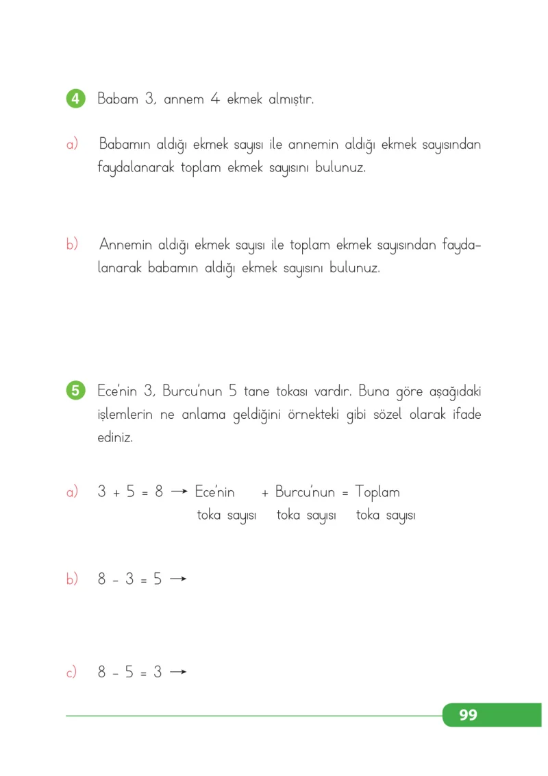 2. Sınıf Matematik Ders Kitabı Cevapları Tekno Artı Yayınları Sayfa 99