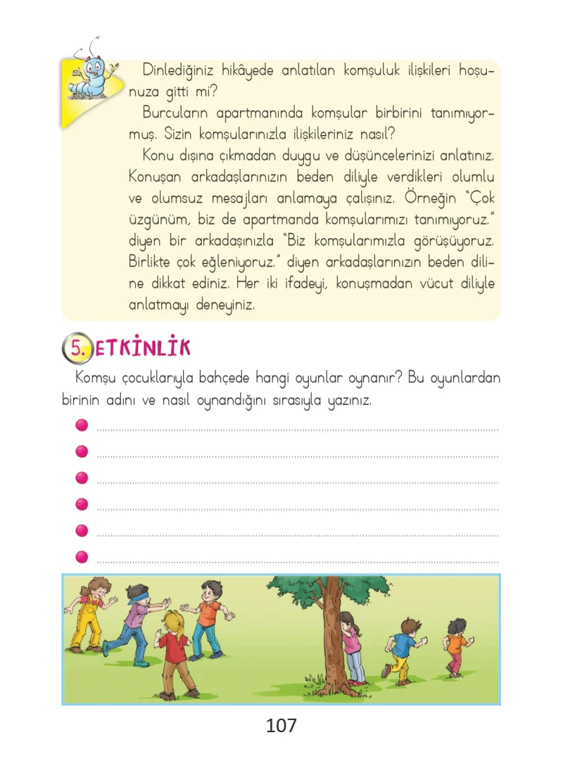 2. Sınıf Türkçe Ders Kitabı Cevapları Ada Matbaacılık Yayıncılık Sayfa 107