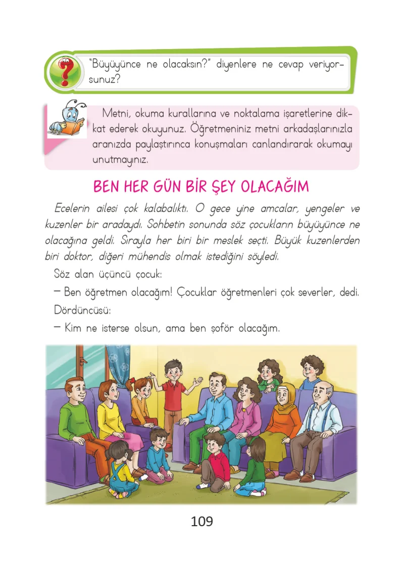 2. Sınıf Türkçe Ders Kitabı Cevapları Ada Matbaacılık Yayıncılık Sayfa 109